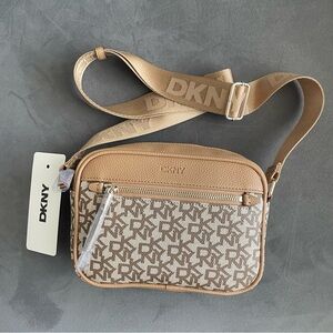NWT DKNY Logo Print Crossbody Bag with Adjustable Strap